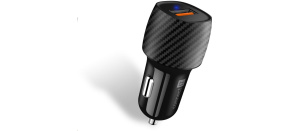 CONNECT IT InCarz QUICK CHARGE 3.0 nabíječka do auta, 1x USB-A, 3 A, carbon