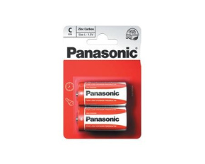 PANASONIC Zinkouhlíkové baterie Red Zinc R14RZ/2BP EU C 1,5V (Blistr 2ks)