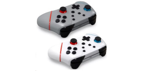 Armor3 NuChamp Wireless Controller Pack for Nintendo Switch (2in1) (White, Silver)