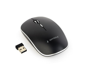 GEMBIRD myš MUSW-4B-01, černá, bezdrátová, USB nano receiver