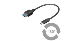 PREMIUMCORD Adaptér USB 3.1 C/male - USB 3.0 A/female, OTG, 0,2m