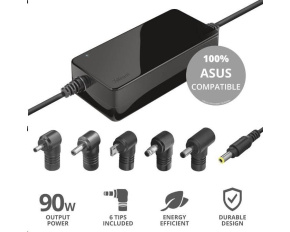 TRUST napájecí adaptér MAXO pro notebooky ASUS 90W, vč. koncovek