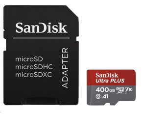 SanDisk MicroSDXC karta 400GB Ultra (100 MB/s, A1 Class 10 UHS-I, Android) + adaptér