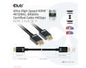 Club3D Kabel Ultra Rychlý HDMI™ Certifikovaný HDMI™ 4K120Hz, 8K60Hz, 2m, 28 AWG