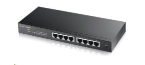 Zyxel GS1900-8 8-port Desktop Gigabit Web Smart switch: 8x Gigabit metal, IPv6, 802.3az (Green), fanless v2