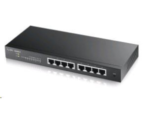 Zyxel GS1900-8 8-port Desktop Gigabit Web Smart switch: 8x Gigabit metal, IPv6, 802.3az (Green), fanless v2