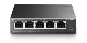 TP-Link switch TL-SG1005P (5xGbE, 4xPoE+, 65W, fanless)