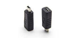 PremiumCord USB redukce USB2.0 Micro B - USB2.0 Mini 5PIN (F/M)