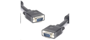 PREMIUMCORD Kabel VGA propojovací 10m (SVGA, HD15M/M, dvojité stínění, feritová jádra)