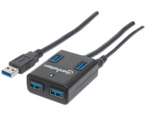 MANHATTAN USB 3.0 Hub, 4 Ports, AC/Bus Power