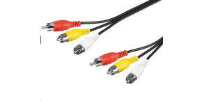 PremiumCord Kabel 3x CINCH-3x CINCH M/M 2m