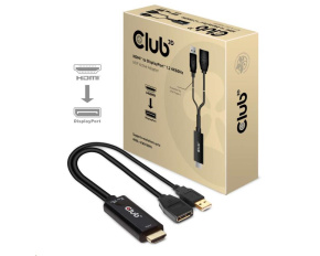 Club3D adaptér aktivní HDMI na DisplayPort 4K60Hz, M/F