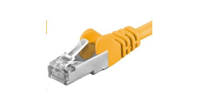 PREMIUMCORD Patch kabel CAT6a S-FTP, RJ45-RJ45, AWG 26/7 3m žlutá