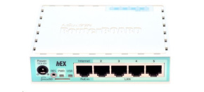 BAZAR - MikroTik RouterBOARD hEX, 880MHz dual-core CPU, 256MB RAM, 5x LAN, USB, microSD slot, vč. L4 licence - Po opravě