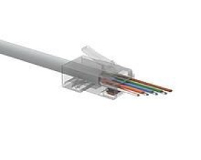 Solarix Univerzální EASY konektor RJ45 CAT6 UTP 8p8c na drát i licnu / 100 ks SXRJ45-6-UTP-EASY