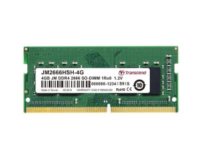 TRANSCEND SODIMM DDR4 4GB 2666MHz 1Rx8 512Mx8 CL19 1.2V