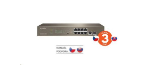 Tenda TEG5310P-8-150W - L3 managed Gigabit PoE AT Switch, 8x PoE AF/AT 10/100/1000Mbps, 1xSFP 1Gbps