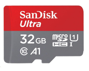 SanDisk MicroSDHC karta 32GB Ultra (120MB/s, A1 Class 10 UHS-I, Android - Tablet Packaging, Memory Zone App) + adaptér