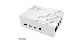 AKASA case Gem Pro, pro Raspberry Pi 4 Model B, stříbrná