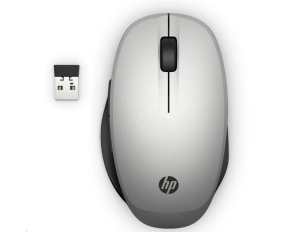 HP Dual Mode Silver Mouse 300 - bluetooth myš, připojení ke dvou PC zároveň