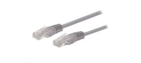 C-TECH kabel patchcord Cat5e, UTP, šedý, 1m