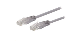 C-TECH kabel patchcord Cat5e, UTP, šedý, 1m