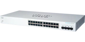 Cisco switch CBS220-24T-4G (24xGbE,4xSFP,fanless) - REFRESH