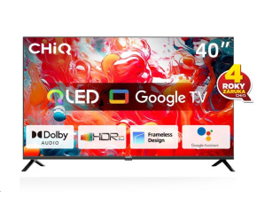 CHiQ L40QH7G TV 40", QLED, Full HD, Google TV, Frameless, Dolby Audio, dbx-tv, HDR 10