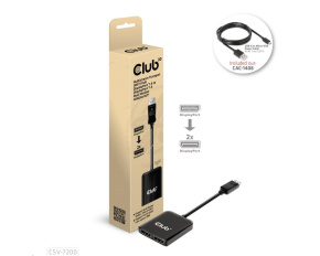 Club3D hub MST USB-C na DisplayPort, 4K60Hz (M/F)