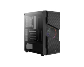 AEROCOOL skříň Menace Saturn FRGB ML G, Mid tower, 2x USB 3.0, 2x audio, 1x 120mm FRGB Fan, bez zdroje