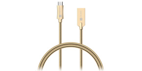 CONNECT IT Wirez Steel Knight Micro USB - USB, metallic gold, 1 m